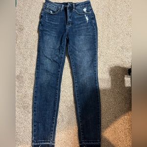 Judy Blue Jeans 7/28 Blue Dark Wash Skinny #JB88417